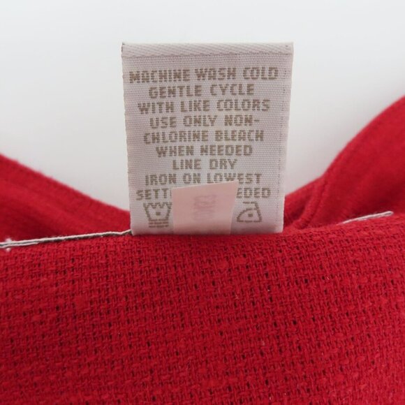 Maggie McNaughton Women Plus Size 2X Red Linen Blend Crochet Long Dress NEW NWT - Picture 9 of 11